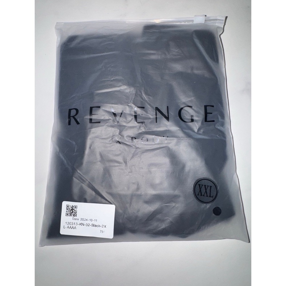 Revenge X Body Shapewear Black Bodysuit Womens 2X Brand New Hook and Eye Closure